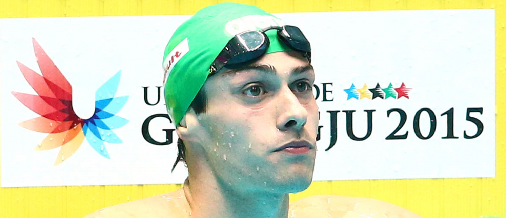 Nicholas Quinn who swam a personal best in the heats of the 100m Breaststroke and equaled it again in the semi finals.