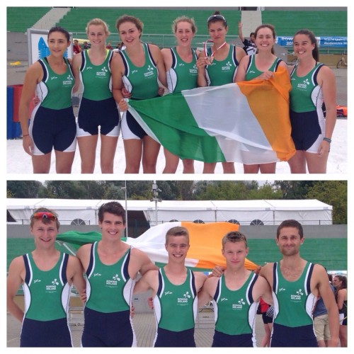 Irish Rowing Team pictured in Poznan, Poland at the 2016 World University Rowing Championships.
