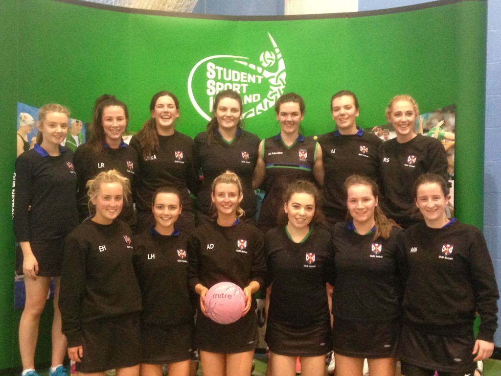 Queens University Belfast runners up in the 2017 Student Sport Ireland Netball League. 