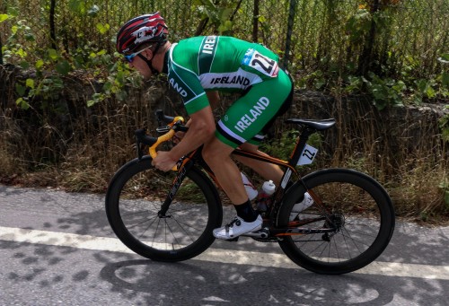 Mark O'Callaghan (University of Limerick) in action in the World University Cycling Championships in Braga, Portugal.