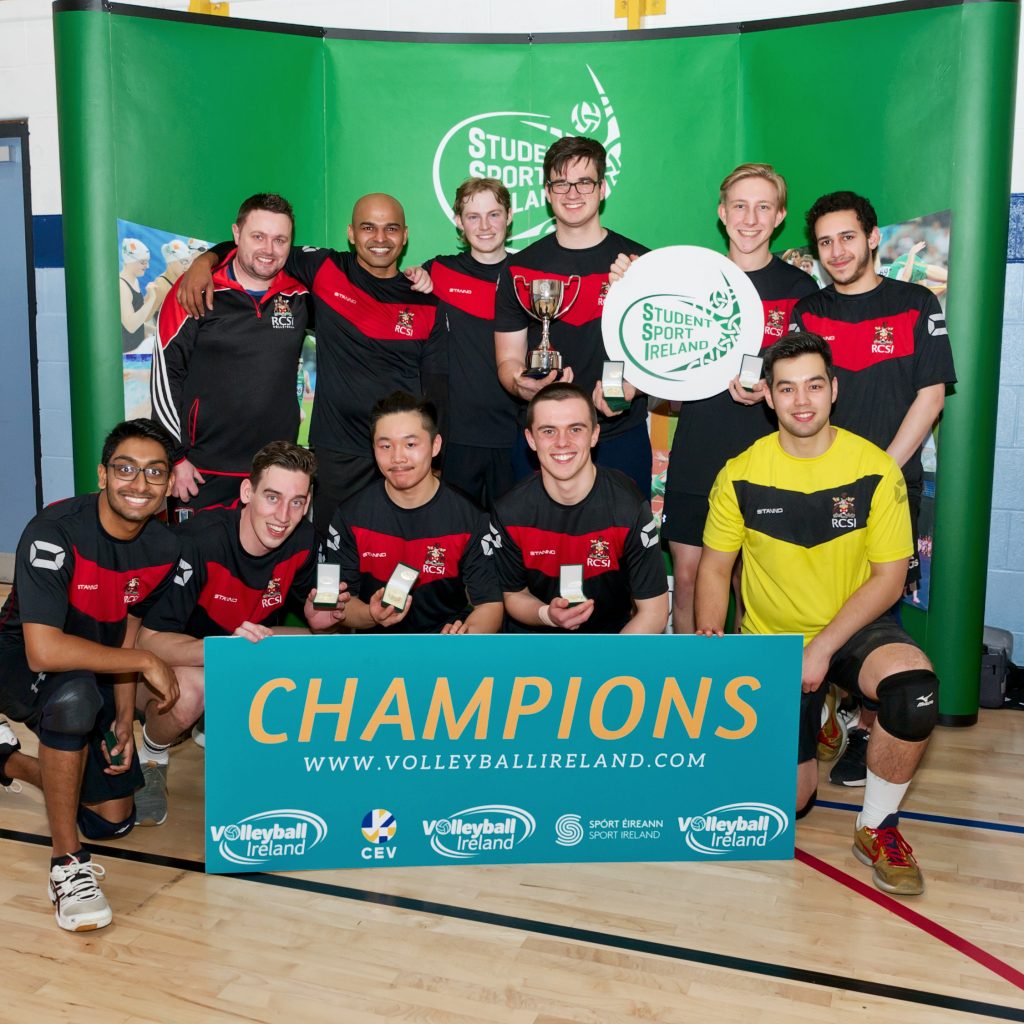 Royal College of Surgeons winners of the 2019-20 Student Sport Ireland / Volleyball Ireland League 
